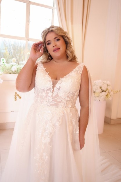 Summer Hochzeitskleider Boho Große Größe A Linie Spitze Brautkleider