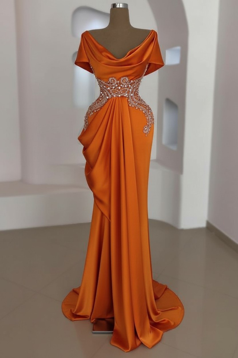 Schlichte Abendkleider Lang Silber | Gunstige Abiballkleider Mit Glitzer | Babyonlinedress.de