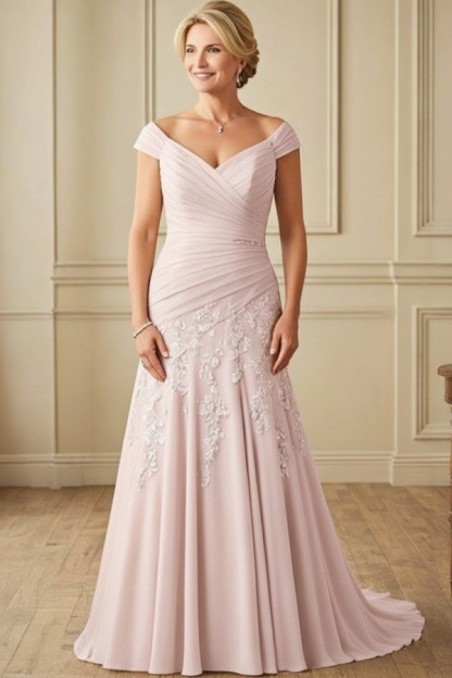 Champagne Brautmutterkleider Lang Günstig Kleider für Brautmutter