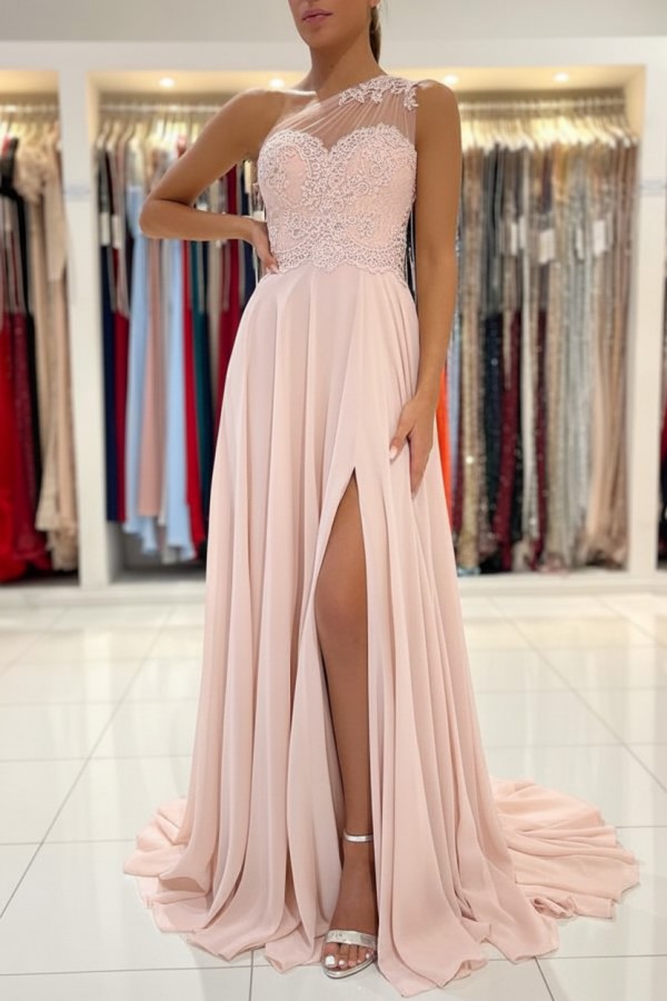 Schlichtes Abendkleid Mit Spitze | Abiballkleider Lang Günstig