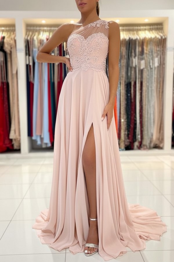 Schlichtes Abendkleid Mit Spitze | Abiballkleider Lang Gunstig | Babyonlinedress.de
