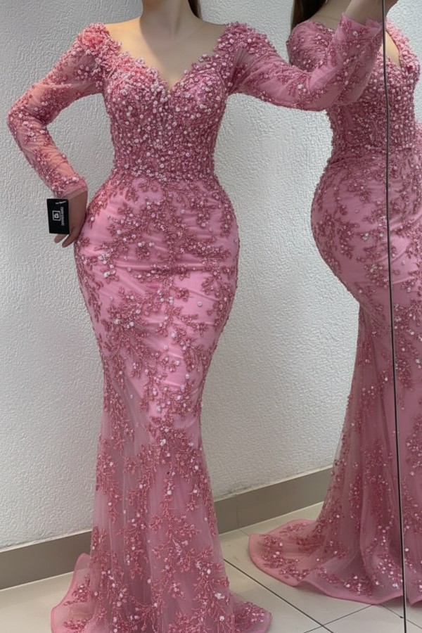 Schöne Abendkleider Lang Gold | Spitze Abiballkleider mit Glitzer