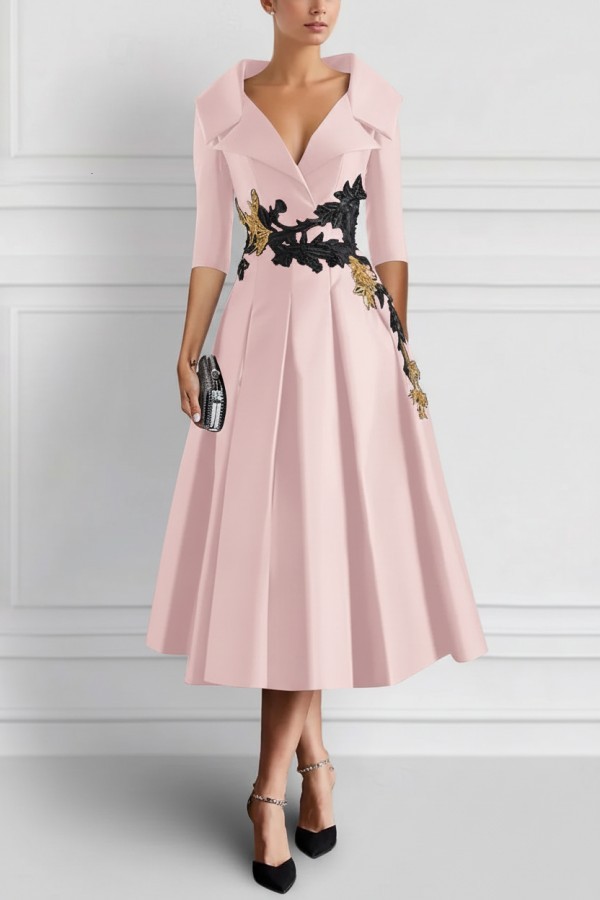 Vintage Brautmutterkleider Schwarz Mit Ärmel Festliche Kleider Kurz