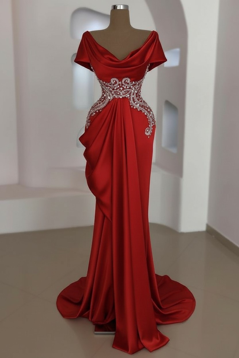 Schlichte Abendkleider Lang Silber | Günstige Abiballkleider Mit Glitzer