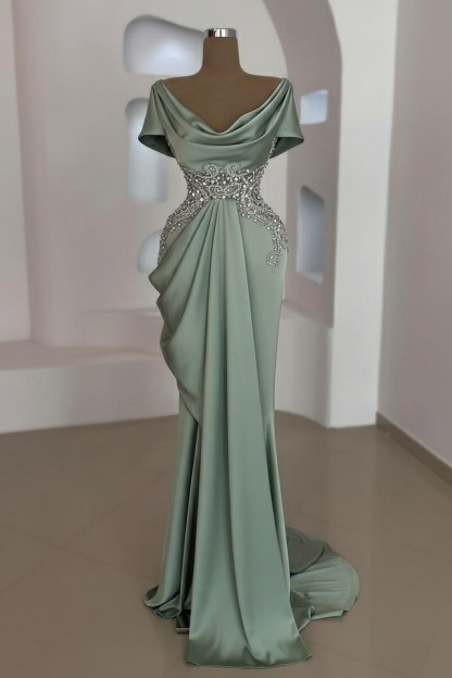 Schlichte Abendkleider Lang Silber | Günstige Abiballkleider Mit Glitzer