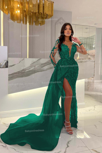 Blaue Abiballkleider Lang Glitzer | Abendkleider Günstig