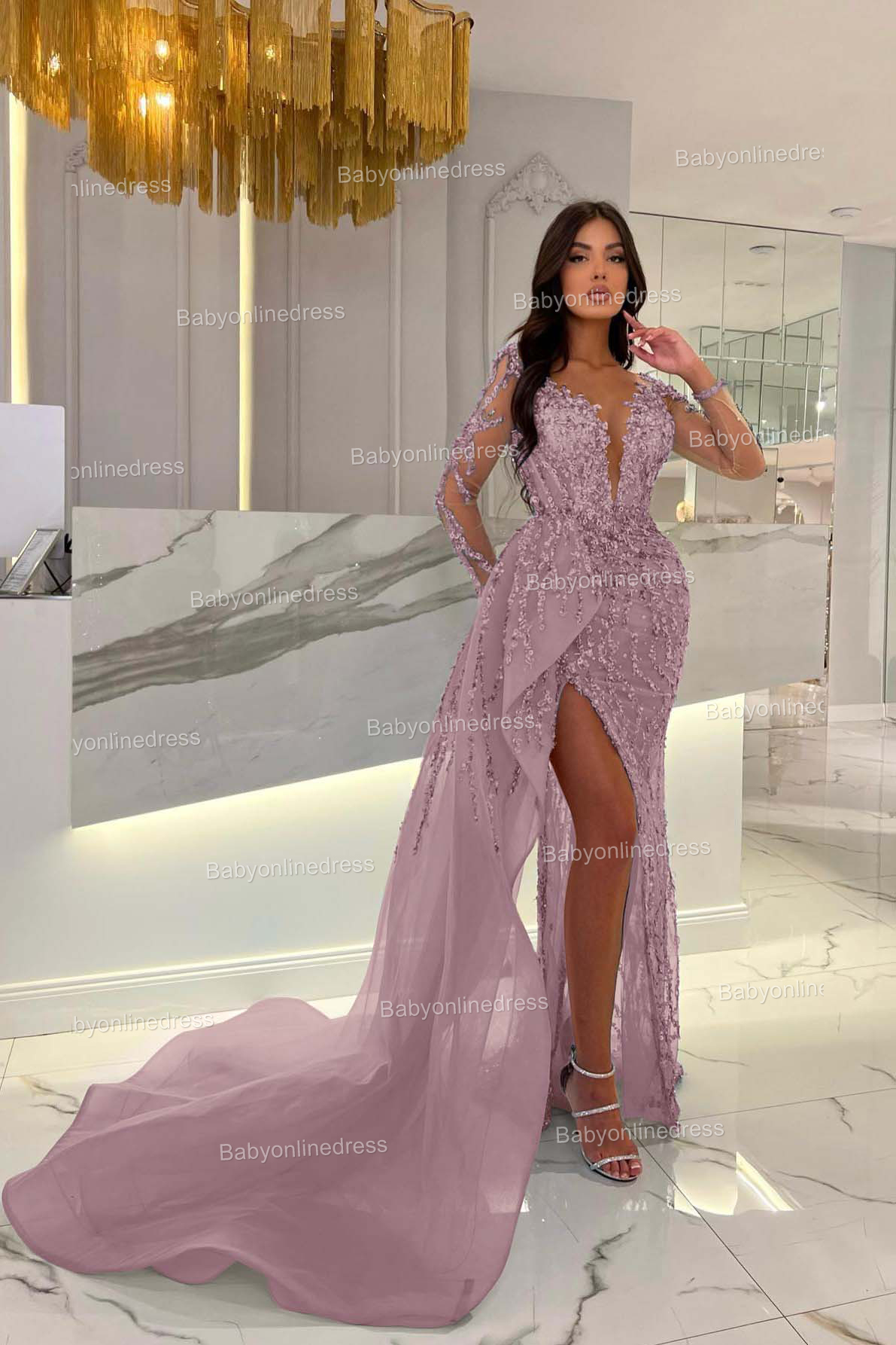 Blaue Abiballkleider Lang Glitzer | Abendkleider Günstig