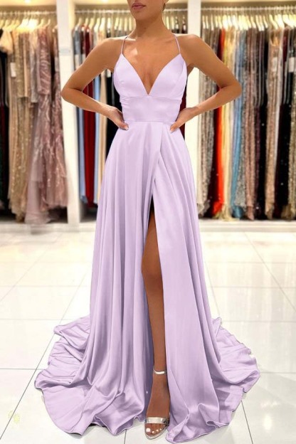 Schlichte Abendkleid Lang Günstig | Blaues Abiballkleid Online