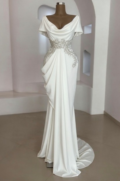 Schlichte Abendkleider Lang Silber | Günstige Abiballkleider Mit Glitzer