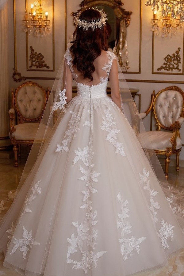 Designer Hochzeitskleider A Linie | Brautkleider Mit Spitze