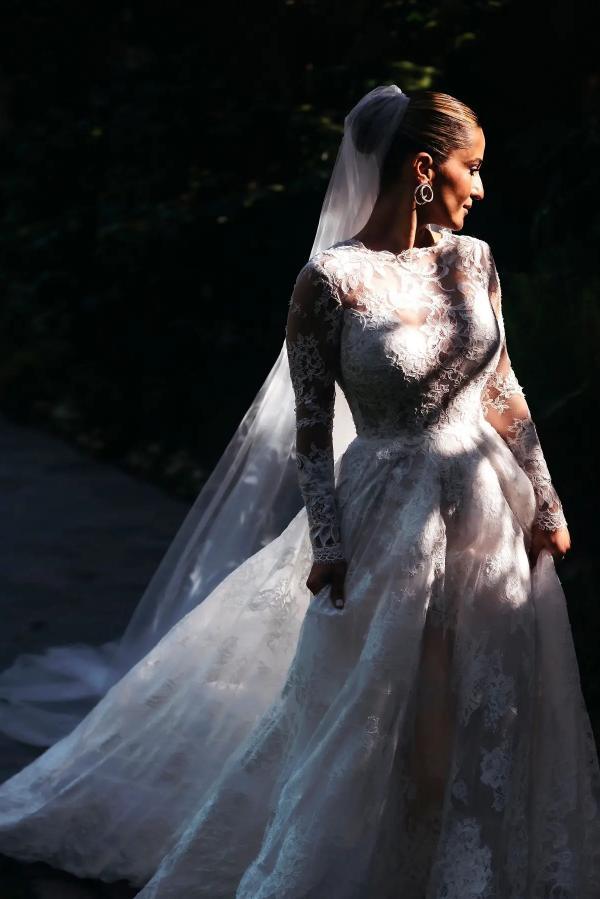 Designer Hochzeitskleider A LInie Spitze | Brautkleider mit Spitze
