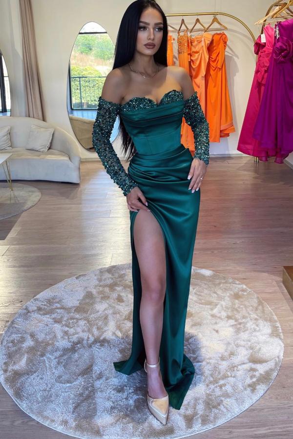 Schlichte Abendkleider Lang Grün | Abiballkleider Günstig-babyonlinedressde