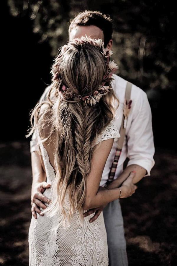 Elegante Boho Hochzeitskleider Mit Spitze Brautkleider Meerjungfrau Stil