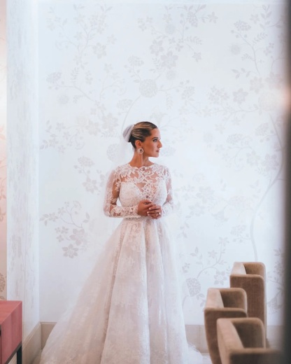 Designer Hochzeitskleider A LInie Spitze | Brautkleider mit Spitze