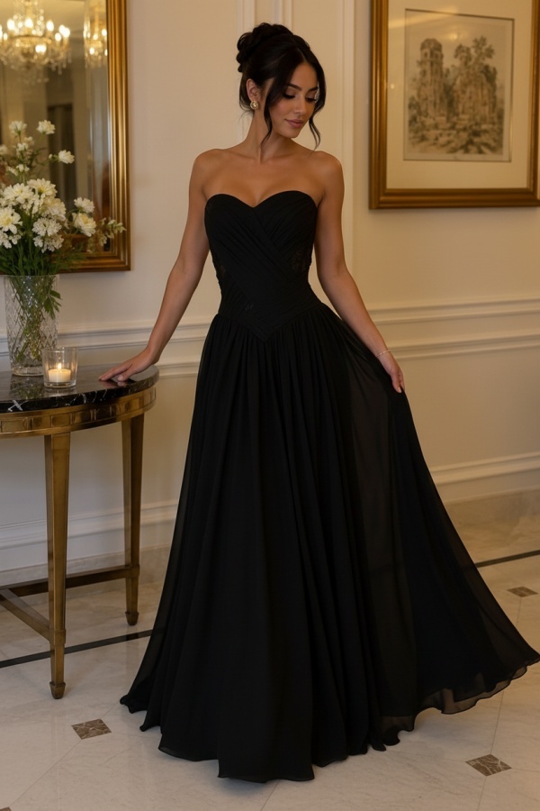 Gelb Abendkleider Lang Chiffon Schlichte Partykleider Günstig Online