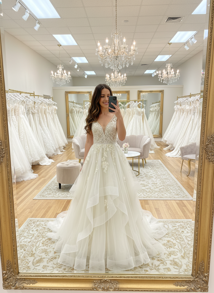 Elegante Brautkleider A Linie | Hochzeitskleider V Ausschnitt Mit Spitze