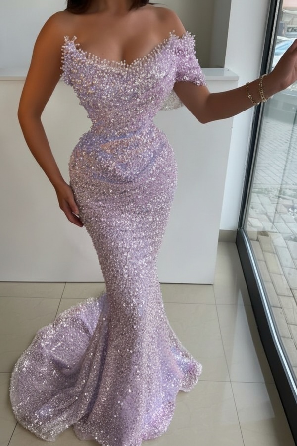 Designer Abendkleider Lang Rosa Abiballkleider Abendmoden Glitzer