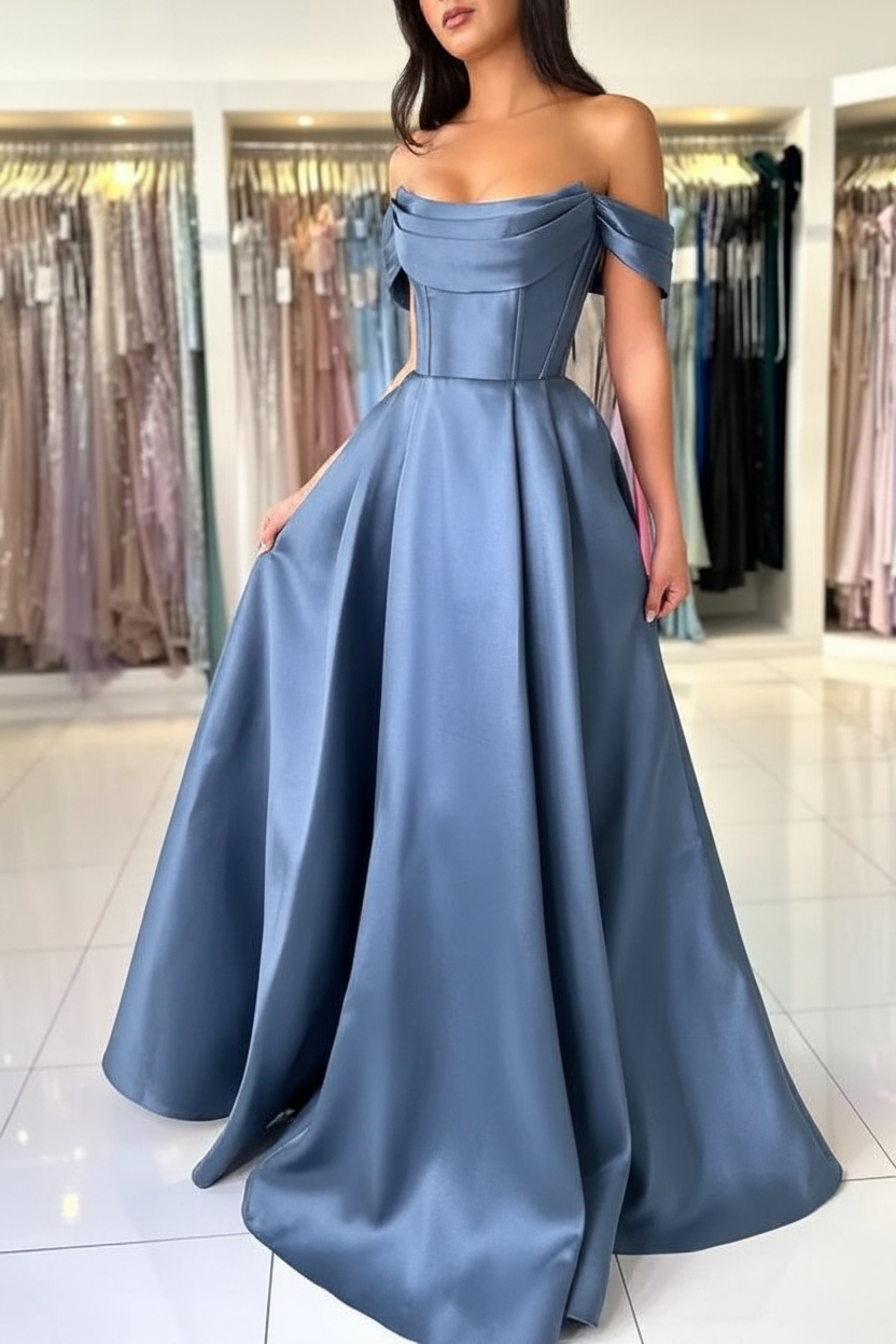 Simple Evening Dresses Long Cheap | Prom Dresses King Blue