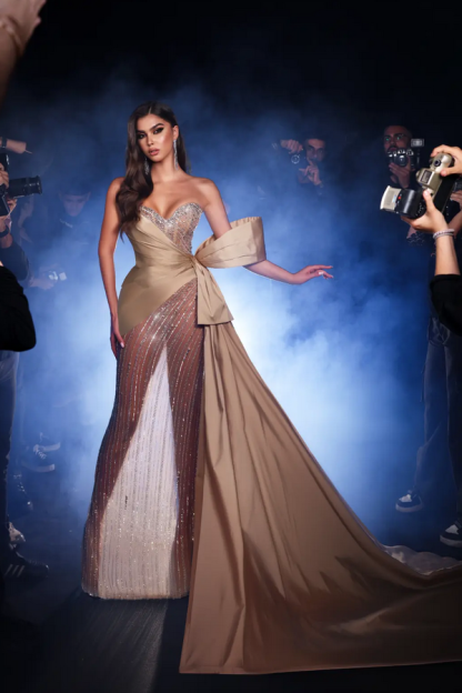 Golden Ballkleider Lang Glitzer Abiballkleider Abendkleider Online