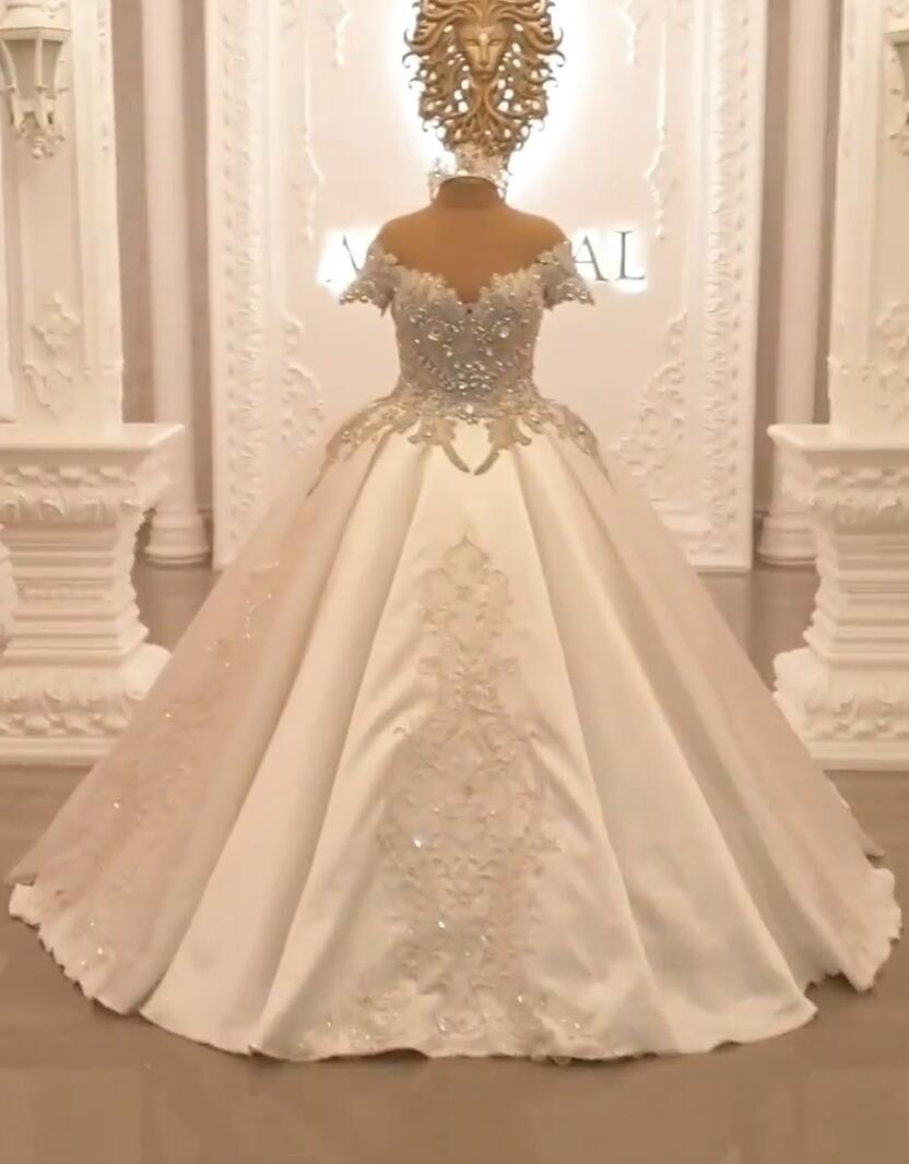 Prinzesin Brautkleider mit Ärmel | Satin Brautkleid Online Kaufen