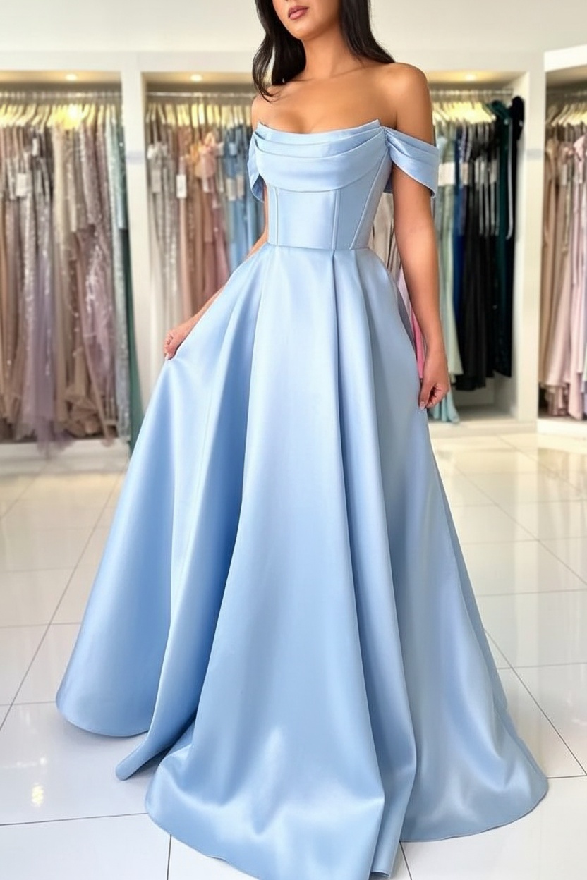 Simple Evening Dresses Long Cheap | Prom Dresses King Blue