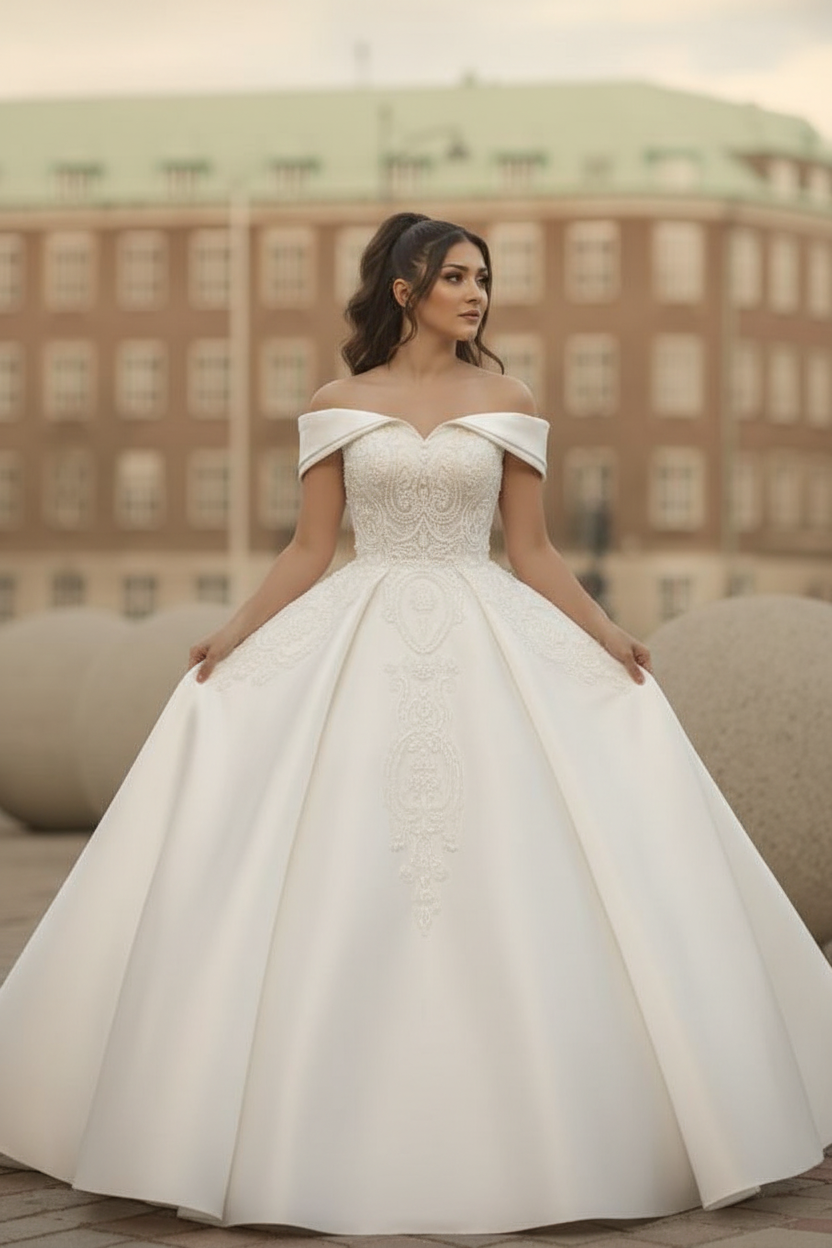 Designer Brautkleider Weinrot | Hochzeitskleider mit Spitze