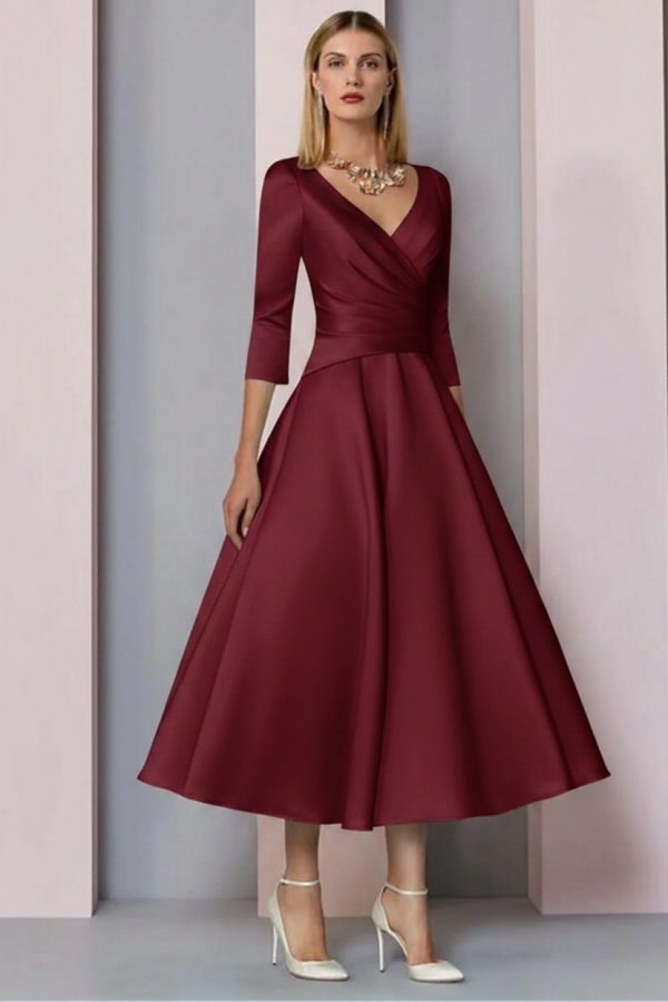 Elegante Brautmutterkleider Mit Ärmel | Kleider für Brautmutter