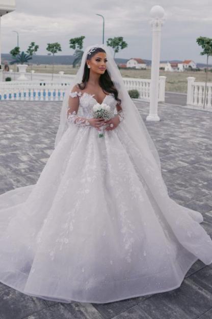 Extravagante Brautkleider mit Spitze | Prinzessin Hochzeitskleider