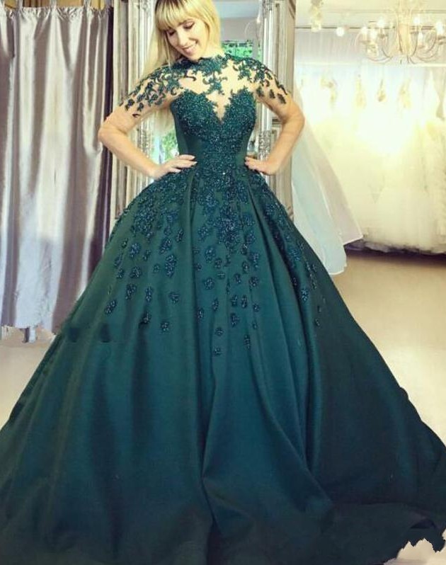 Elegant Evening Dresses Long Green | Prom Dresses Floor Length Online-babyonlinedressde