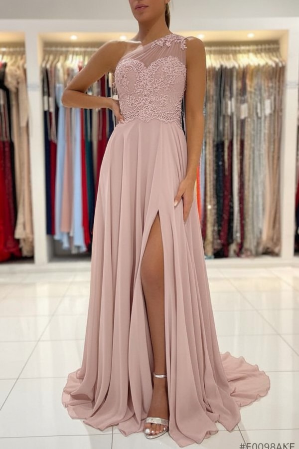 Schlichtes Abendkleid Mit Spitze | Abiballkleider Lang Günstig