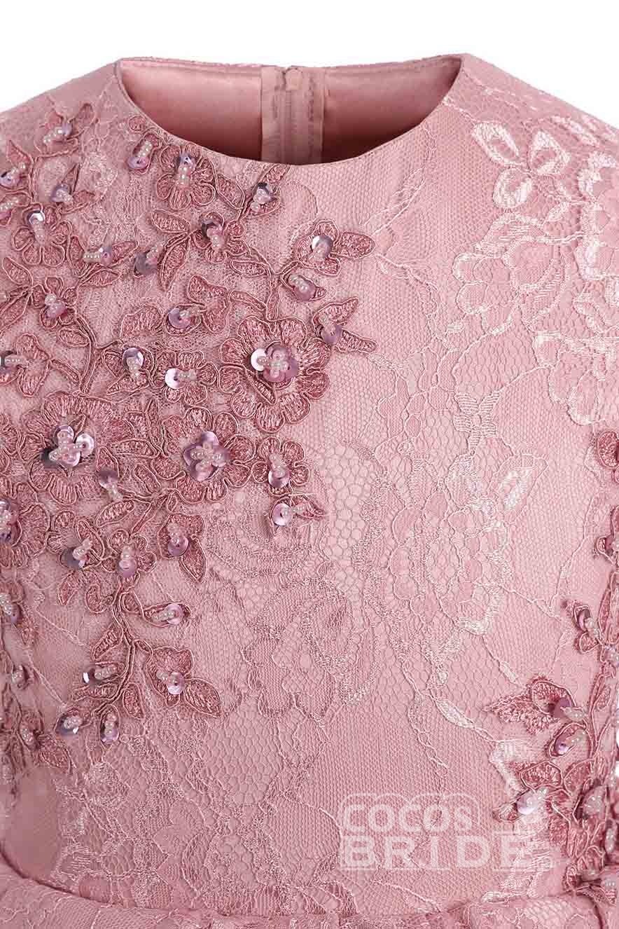 Blumenmädchen Kleid Spitze | Blumenmädchenkleider Rosa-babyonlinedressde