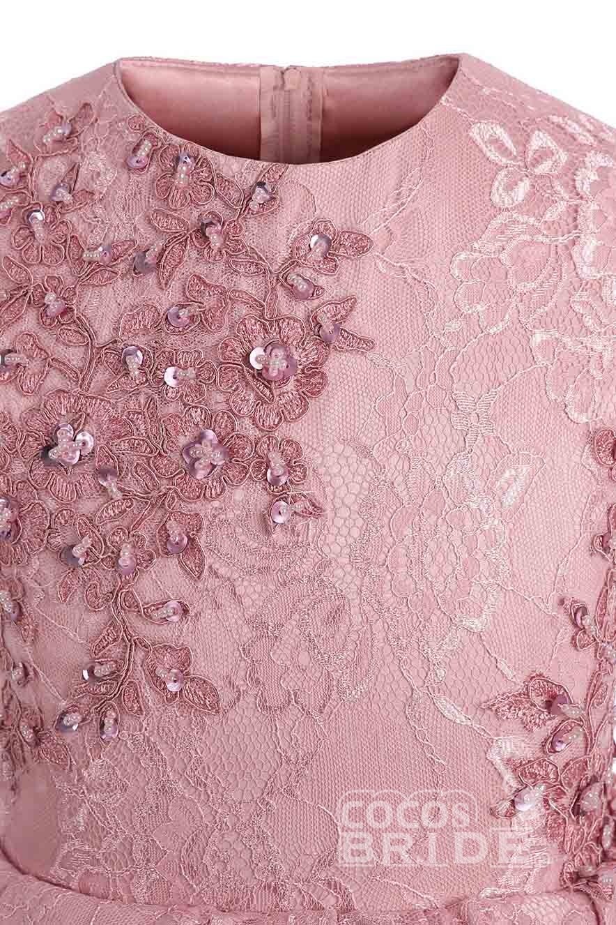 Blumenmädchen Kleid Spitze | Blumenmädchenkleider Rosa-babyonlinedressde