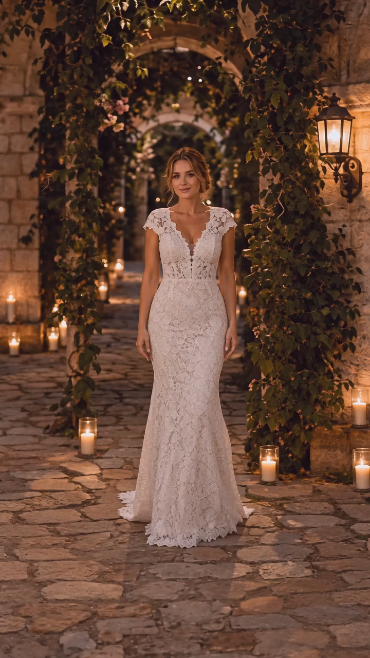 Schlichtes Meerjungfrauen Hochzeitskleid | Brautkleider Online Kaufen