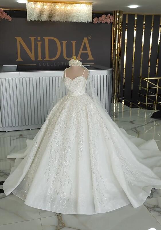Extravagante Hochzeitskleider Prinzessin | Brautkleider mit Ärmel