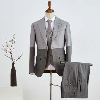 Brady New Arrival Gray 3 Pieces Notched Lapel Slim Fit Business Suit-babyonlinedressde