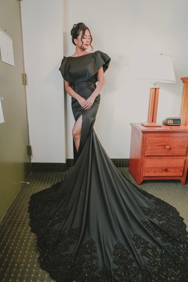 Designer Brautkleider Schwarz | Meerjungfrau Hochzeitskleider Spitze-babyonlinedressde
