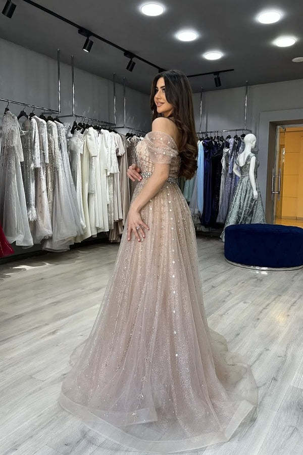 Elegante Abendkleider Lang Glitzer Extravagante Abiballkleider Abendmoden Online-babyonlinedressde