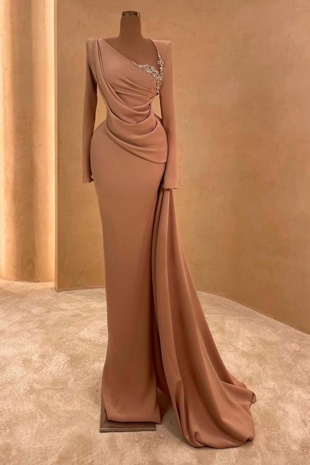 Elegante Abendkleider Lang Mit Ärmel Abiballkleider Ballkleider
