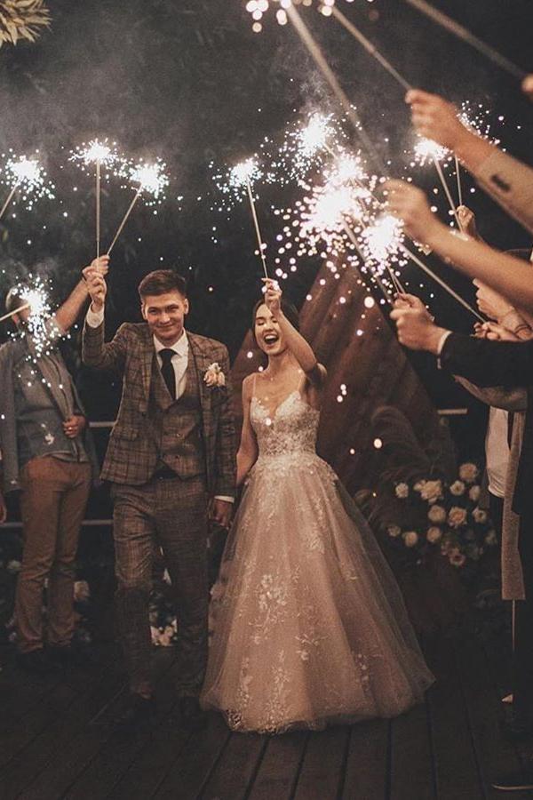 Wunderschöne Brautkleid A Linie Spitze | Hochzeitskleider Tüll-babyonlinedressde