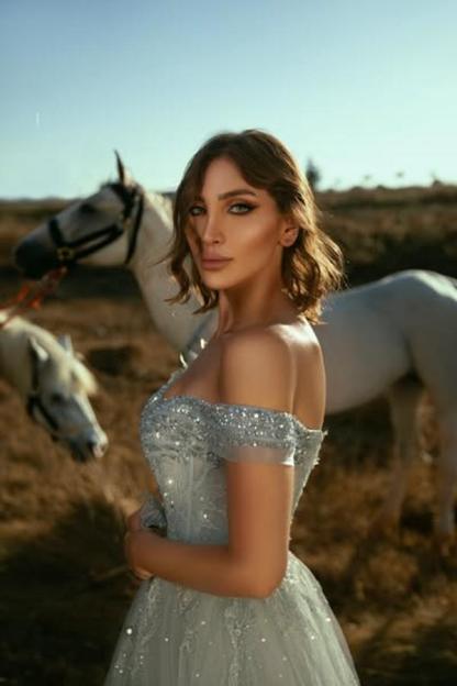 Silber Ballkleider Lang Glitzer Abendkleider Abiballkleider Online-babyonlinedressde