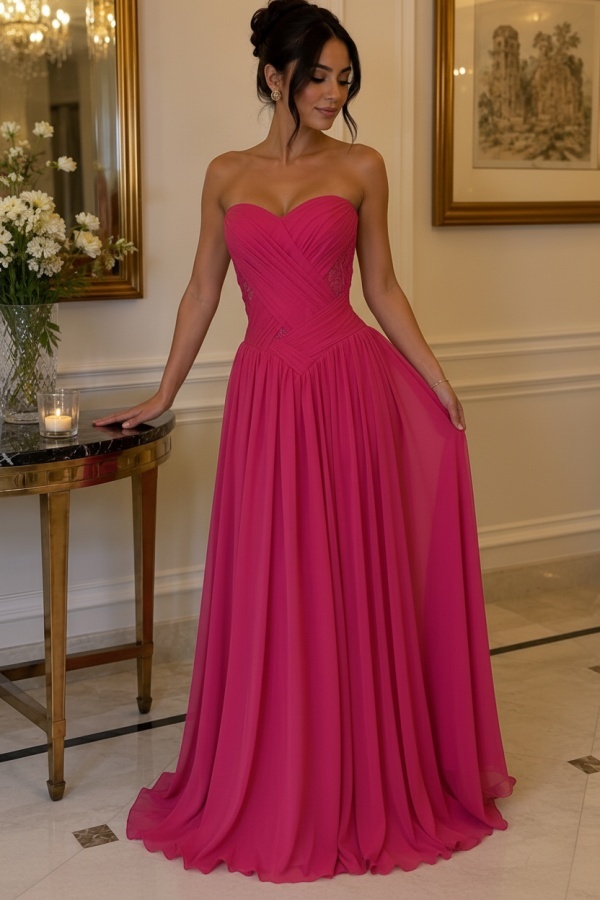 Gelb Abendkleider Lang Chiffon Schlichte Partykleider Günstig Online