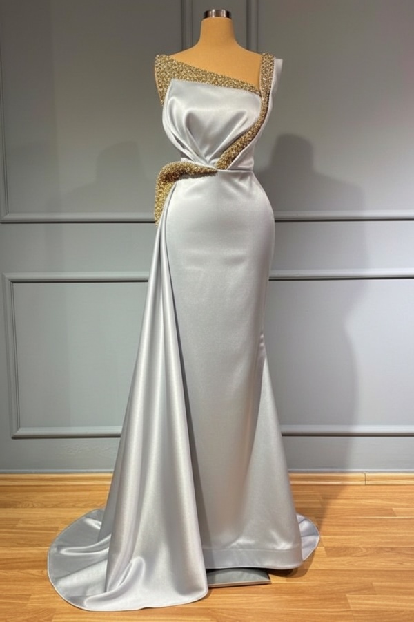 Blaues Abendkleid Lang Günstig | Abiballkleider mit Glitzer