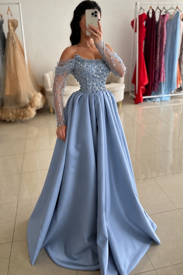 Festliche Kleider Abendkleider Lilac | Abiballkleider mit Glitzer
