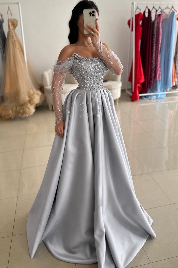 Festliche Kleider Abendkleider Lilac | Abiballkleider mit Glitzer