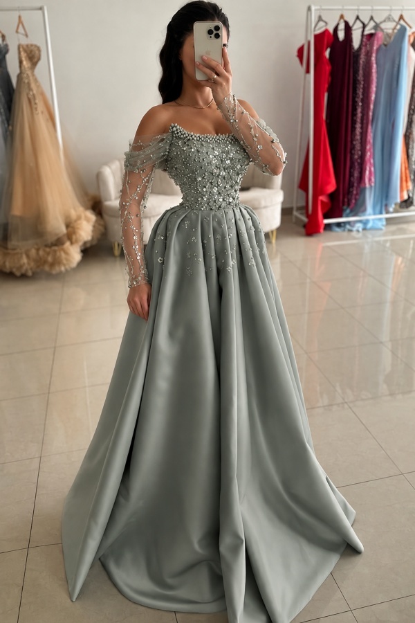 Festliche Kleider Abendkleider Lilac | Abiballkleider mit Glitzer