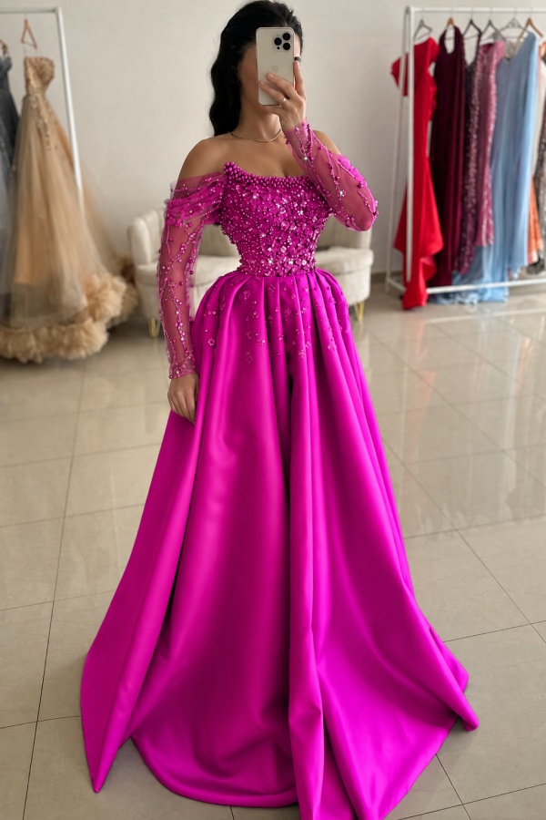 Festliche Kleider Abendkleider Lilac | Abiballkleider mit Glitzer