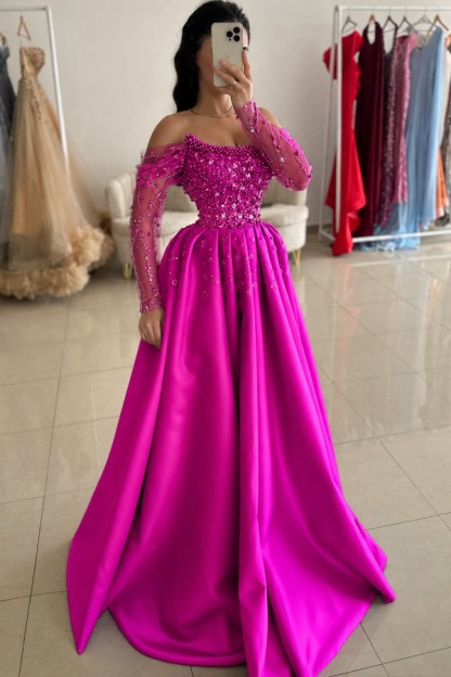 Festliche Kleider Abendkleider Lilac | Abiballkleider mit Glitzer