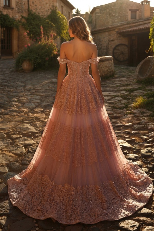 Designer Abendkleider Lang Spitze Ballkleider Abendmoden Mit Glitzer