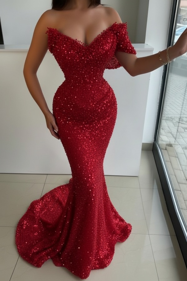 Designer Abendkleider Lang Rosa Abiballkleider Abendmoden Glitzer