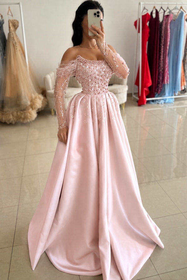 Festliche Kleider Abendkleider Lilac | Abiballkleider mit Glitzer